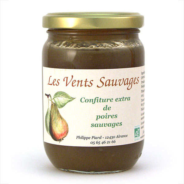Confiture de poires sauvages bio Les vents sauvages