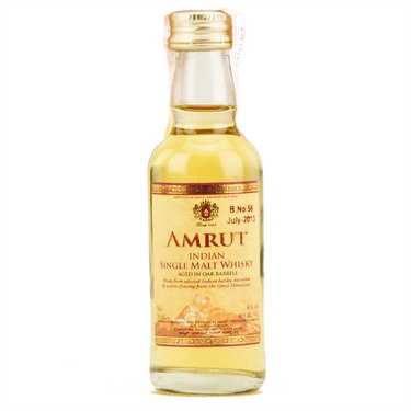 Sample bottle of Amrut Indian single malt - 46% Sample bottle of Amrut Indian single malt - 46%