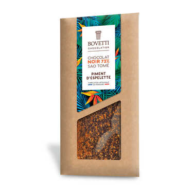 Plain chocolate with espelette hot pepper - chocolate bar Plain chocolate with espelette hot pepper - chocolate bar