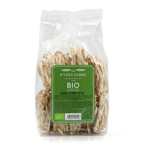 Tagliatelles bio au blé dur semi-complet - Sachet 250g