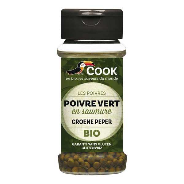 Poivre vert en saumure bio - Pot de 55g