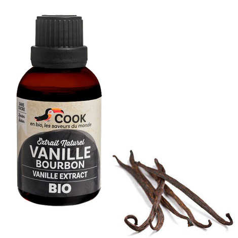 Extrait naturel de vanille bourbon bio sans sucre (Arôme naturel de vanille)  - Cook - Herbier de France