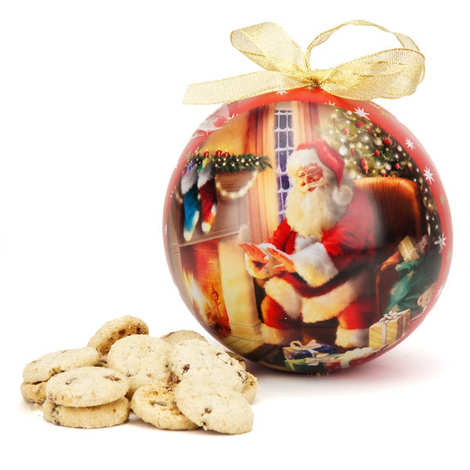Boule De Noël Géante En Métal Peint Garnie De Cookies Au