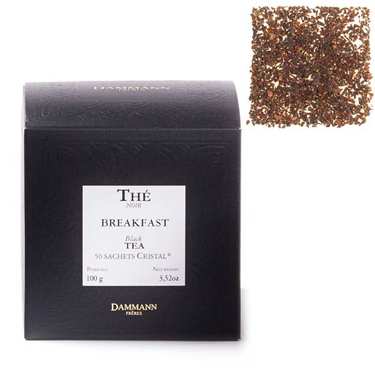Thé noir breakfast sachets cristal - Dammann Frères Thé noir breakfast sachets cristal - Dammann Frères