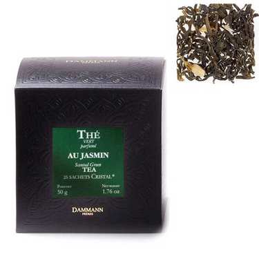 Dammann Freres Sachets, Vert Au Jasmin Tea Bags, Premium Gourmet French  Jasmine Green Tea, 25 Count (Single Pack)