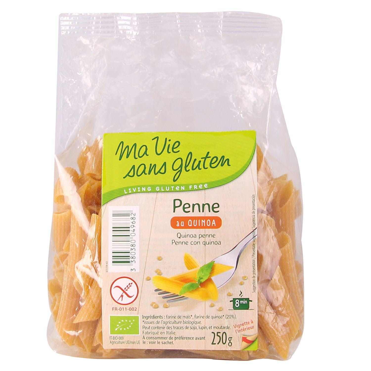 Penne au Quinoa pâtes bio sans gluten Ma vie sans gluten