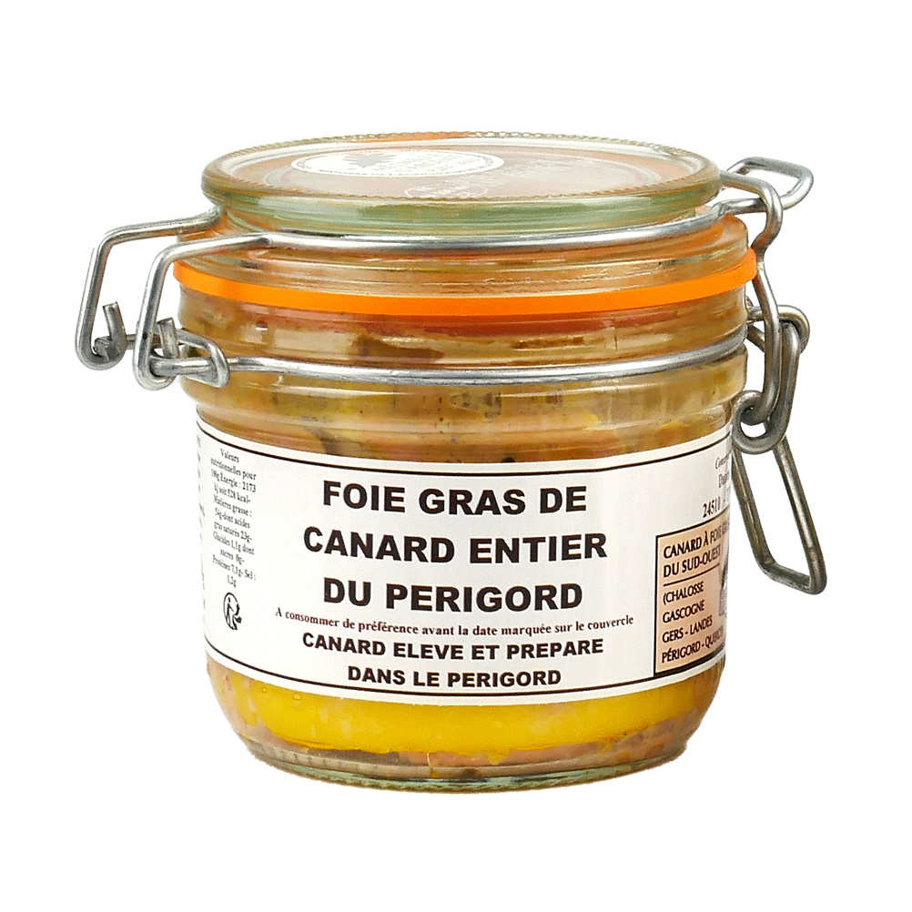 Lot de 2 foie gras de canard entier en conserve de 100g 2 personnes