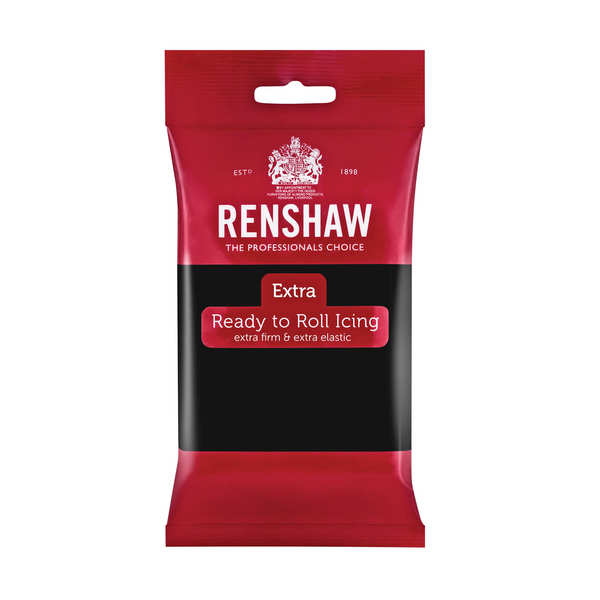 Pâte à sucre noire profond - extra - sachet 250g