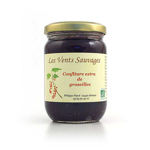 Confiture extra de groseille bio Les vents sauvages