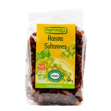 Organic Demeter Sultanines Raisins (500g) Organic Demeter Sultanines Raisins (500g)