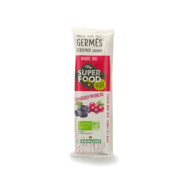 Organic and Gluten Free Germinated Cereal Bar Cranberry and Grape Organic and Gluten Free Germinated Cereal Bar Cranberry and Grape