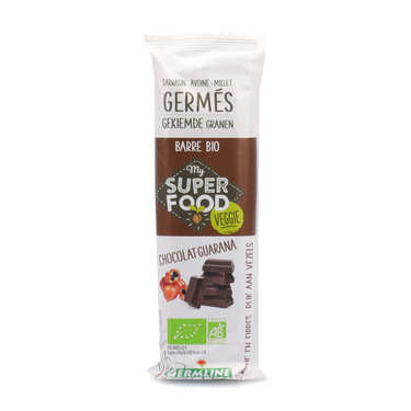 Organic and Gluten Free Sprouted Grains Bar Chocolate and Guarana Organic and Gluten Free Sprouted Grains Bar Chocolate and Guarana