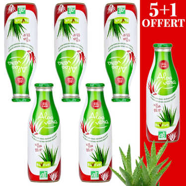 Pur jus d'Aloe Vera Bio en gel 5+1 offert Pur jus d'Aloe Vera Bio en gel 5+1 offert