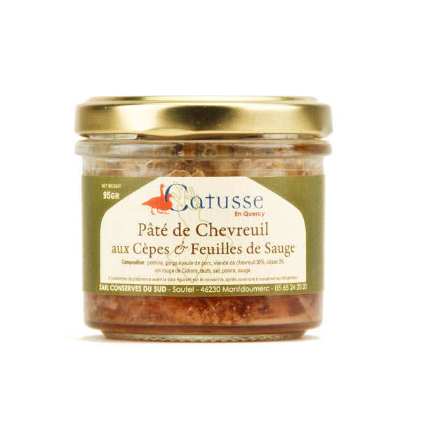 Paté de chevreuil aux cèpes et feuilles de sauge Michel Catusse