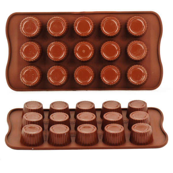 Moule silicone pour chocolat - pralinés - planche de 15 pralines