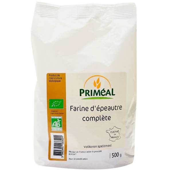 Farine complète d'épeautre bio - Sachet 500g