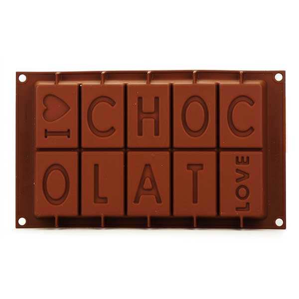 Moule en silicone spécial chocolat i love chocolat - moule 880ml