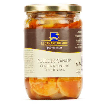 Poêlée de canard confit sur son lit de petits légumes Poêlée de canard confit sur son lit de petits légumes