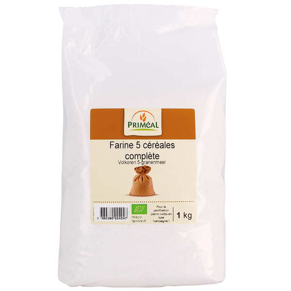 Farine complète 5 céréales bio - Sachet de 1kg
