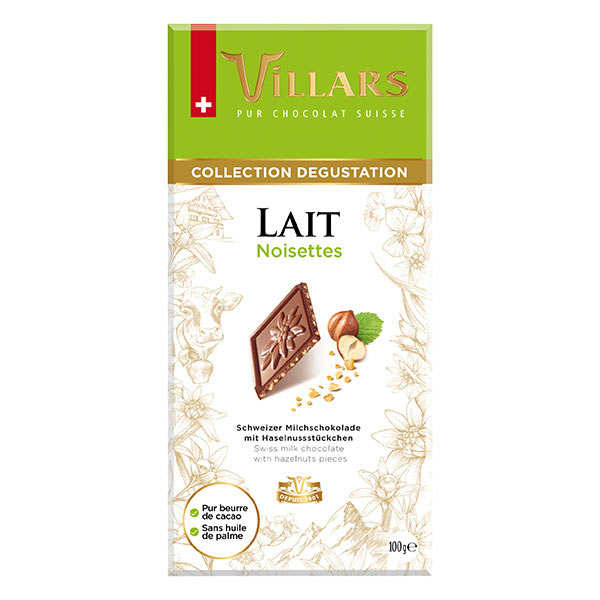 Chocolat au lait suisse VILLARS : la tablette de 100 g à Prix