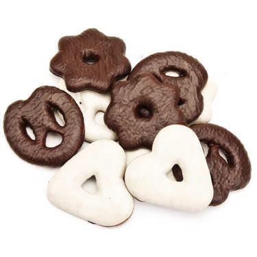 Chocolate and Iced Pretzels, Hearts and Stars Chocolate and Iced Pretzels, Hearts and Stars