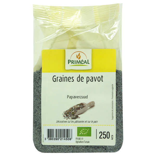 Graines de pavot bleu bio - Sachet 250g