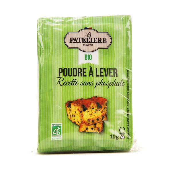 Poudre à Lever Sans Phosphate Sans Gluten Bio - 8x10g - Culinat - La Fourche