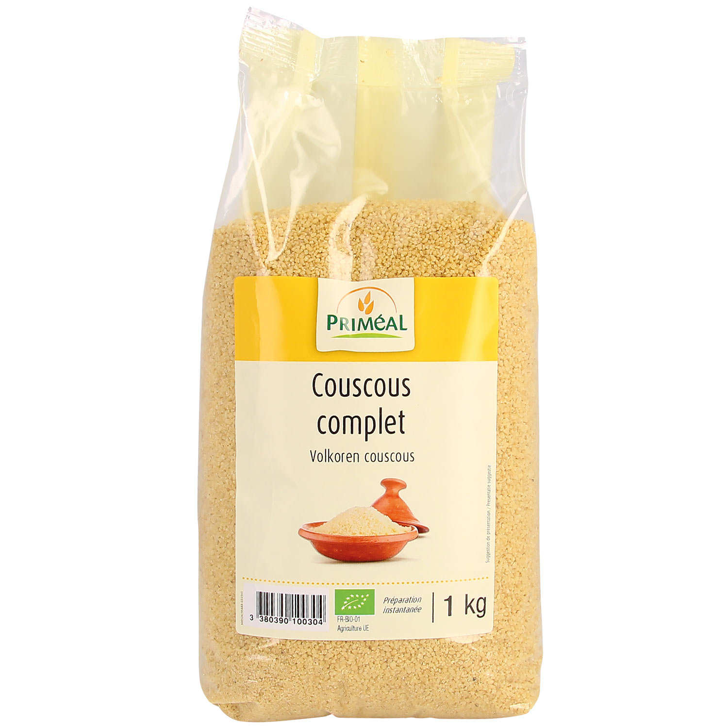 Organic wholemeal couscous Priméal