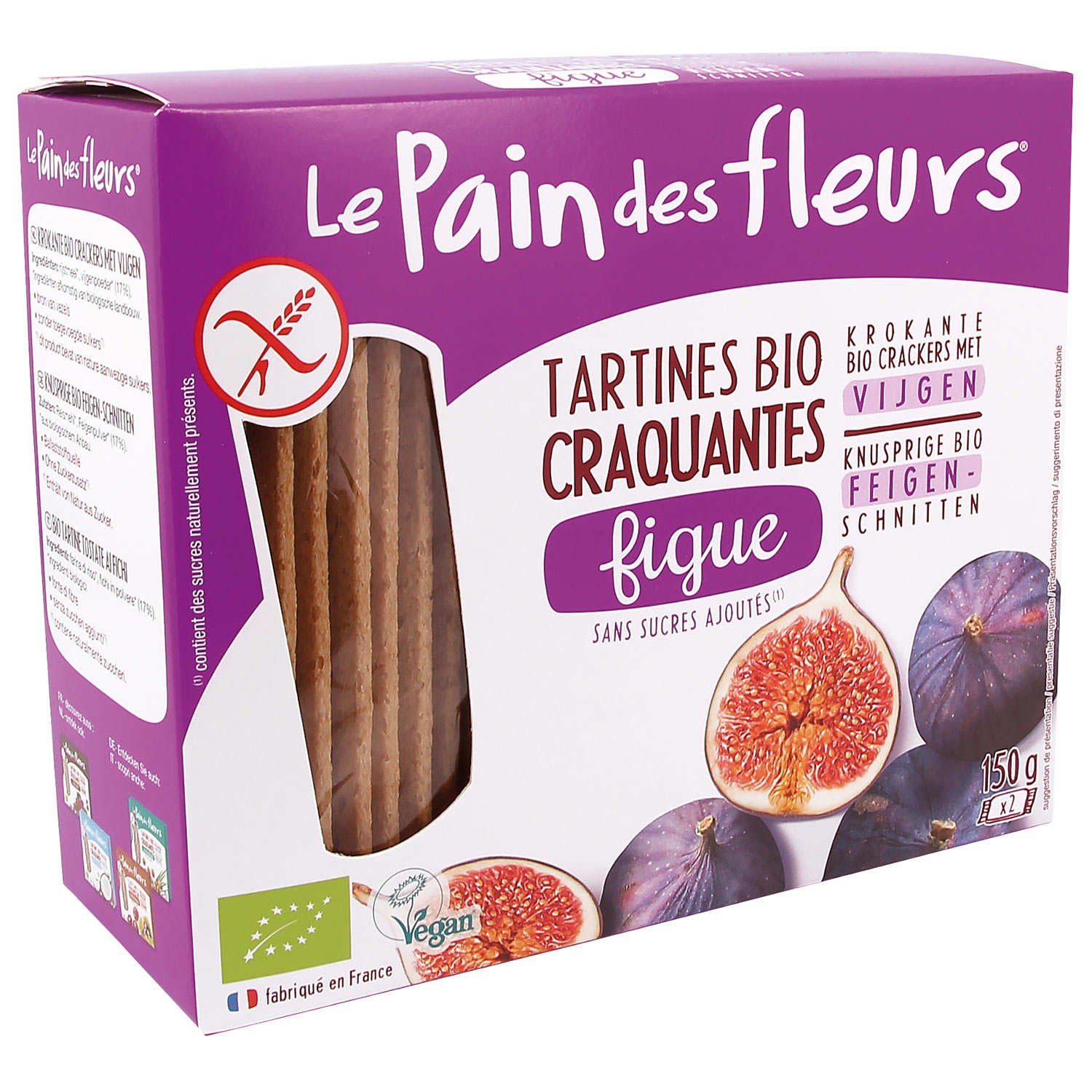 Le Pain des Fleurs bio aux figues sans gluten - Le pain des fleurs