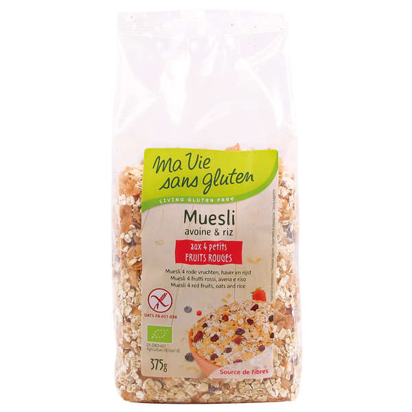 Muesli sans gluten chocolat - garanti sans gluten BIO, Celnat (375 g)