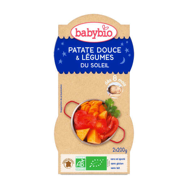 Organic Yam and vegetables Baby food jar from 8 months Baby Bio