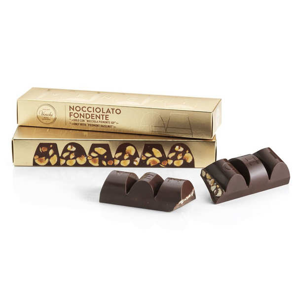 Extra Dark Chocolat BLock with Hazelnuts - Venchi