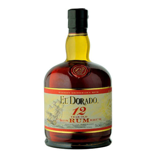 Rhum El Dorado 12 ans 40% - Bouteille 70cl (sans étui)