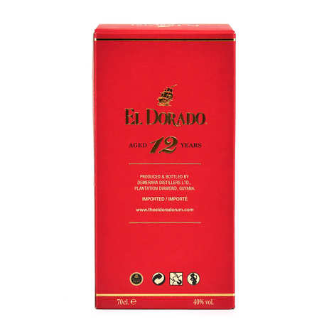 El Dorado Rhum 12 Ans Coffret Cadeau 2 verres