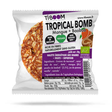 Tropical Bomb Organic Baobab superfruit bar Gluten fruit Tropical Bomb Organic Baobab superfruit bar Gluten fruit