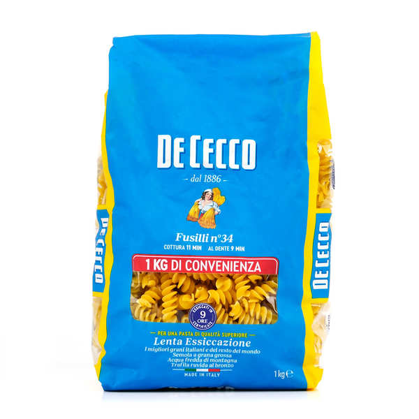 Fusilli n°34 De Cecco - Sachet 1kg