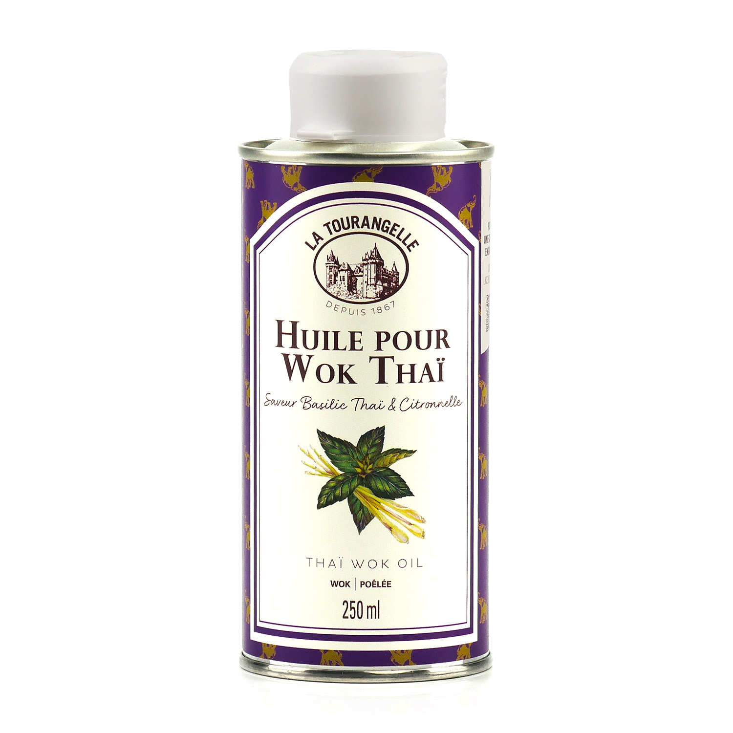 Huile pour wok thaï (citronnelle basilic) - La Tourangelle