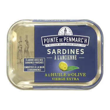 Sardines à l'ancienne à l'huile d'olive vierge extra Sardines à l'ancienne à l'huile d'olive vierge extra