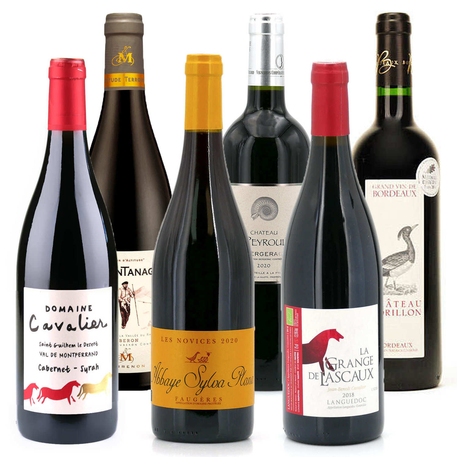 6 Assorted Organic Red Wines from France