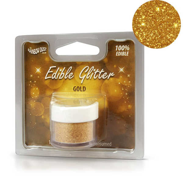 Edible Glitter Gold Rainbow Dust