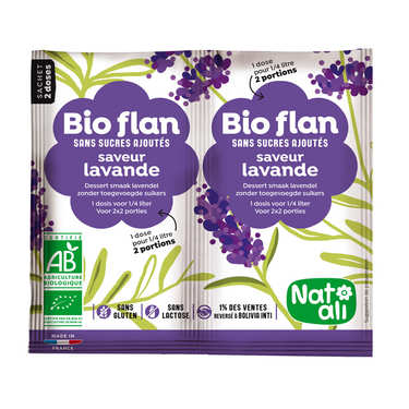 Bio flan non sucré parfum lavande Bio flan non sucré parfum lavande
