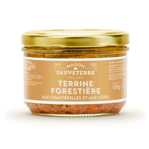 Terrine forestière aux chanterelles et aux cèpes - 3 verrines de 180g