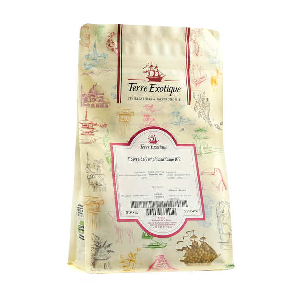 Poivre blanc fumé de Penja du Cameroun - Sachet de 500g