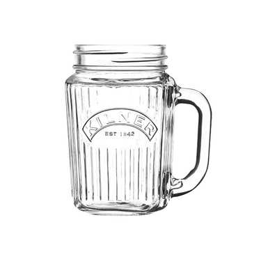 Mug en verre strié avec anse Kilner 40cl Mug en verre strié avec anse Kilner 40cl