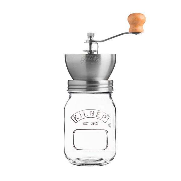 Moulin à café manuel en inox et verre avec broyeur conique - Silberthal
