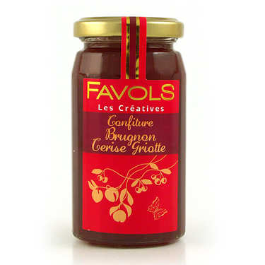 Confiture brugnon cerise griotte - Les Créatives Favols Confiture brugnon cerise griotte - Les Créatives Favols
