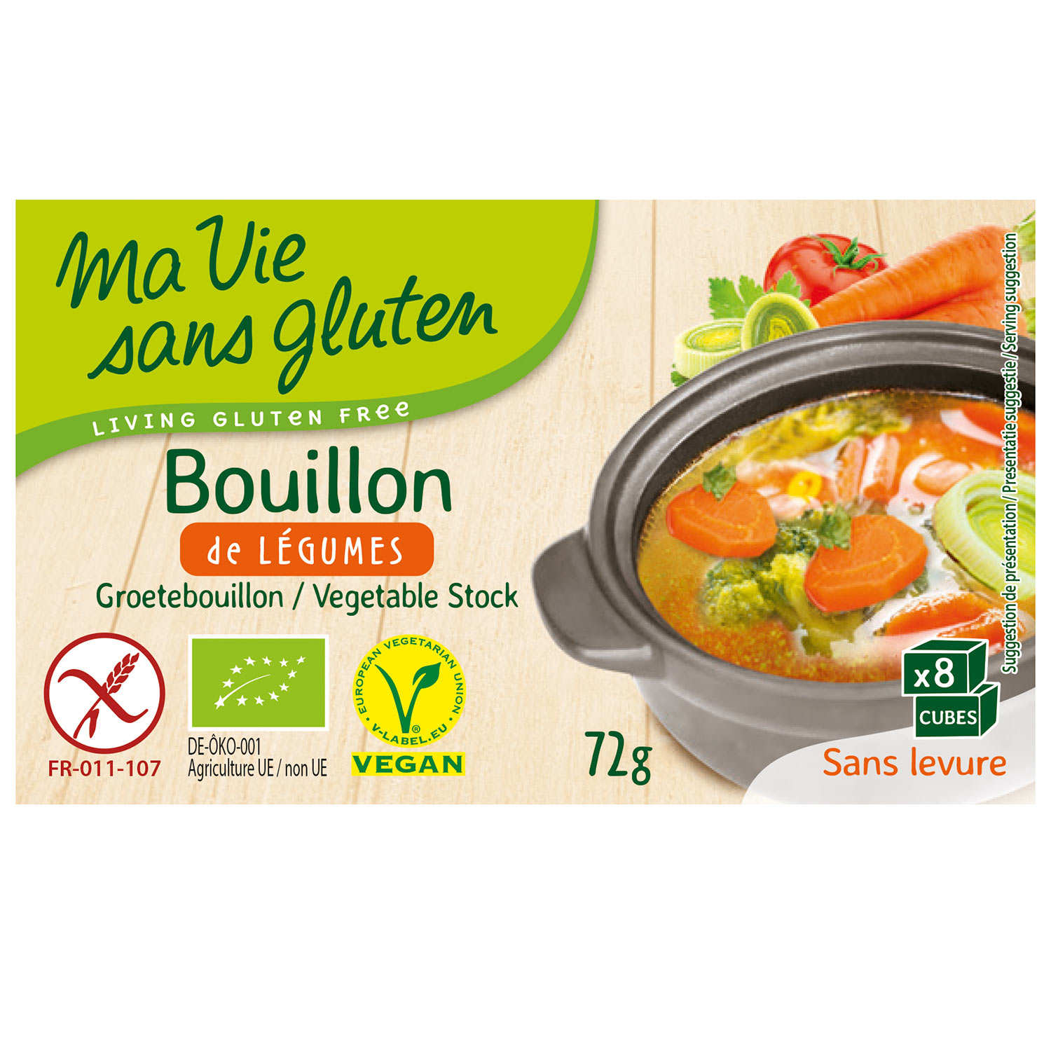 Bouillon de légumes bio et sans gluten Priméal