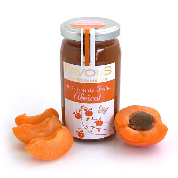 Confiture d'abricot 100 fruit Les Fruitessences Favols Favols