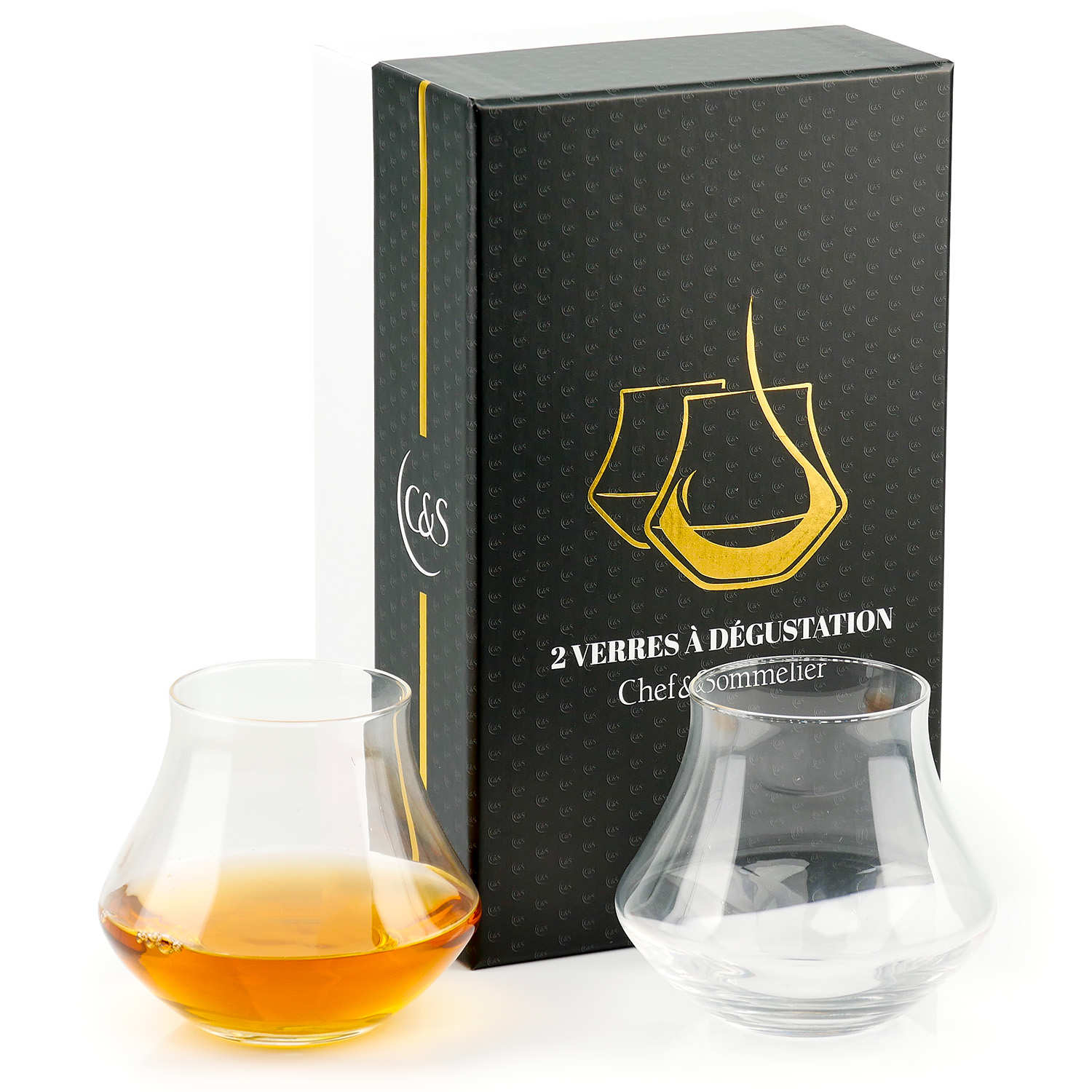 2 Whisky & Rum Tasting Glasses Box