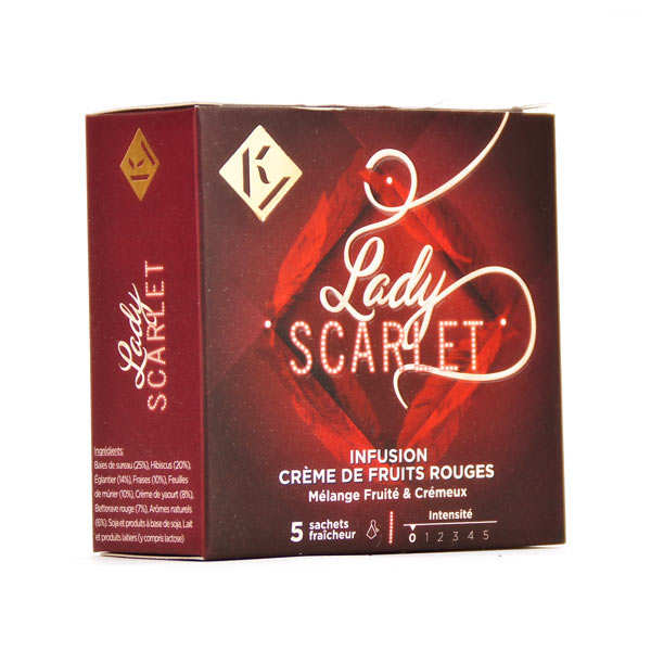 Lady scarlet - infusion fruits rouges - boite 5 sachets